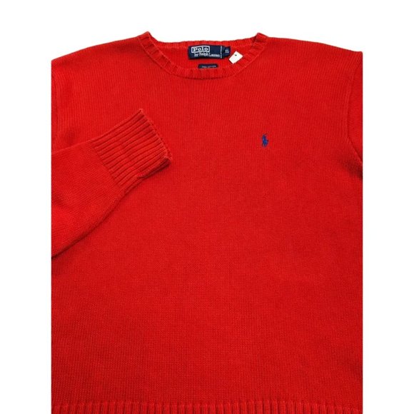 Polo Ralph Lauren Orange Cotton Crew Neck Sweater Sz XL EUC - Picture 5 of 5